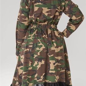Camouflage Long-Sleeve Dress